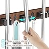 OUTNILI Mop Broom Holder Wall Mount with 3 Slots & 4 Hooks - Wood Broom Mop Hanger for Pantry Kitchen Organization - Garden Tool Organizer for Closet Laundry Room - for Rustic Farmhouse Kitchen Decor #2