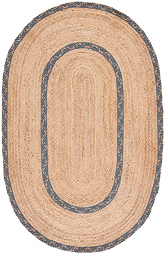 Tapete ovalado SAFAVIEH Natural Fiber 6' x 9' Natural/Grey miniatura 3