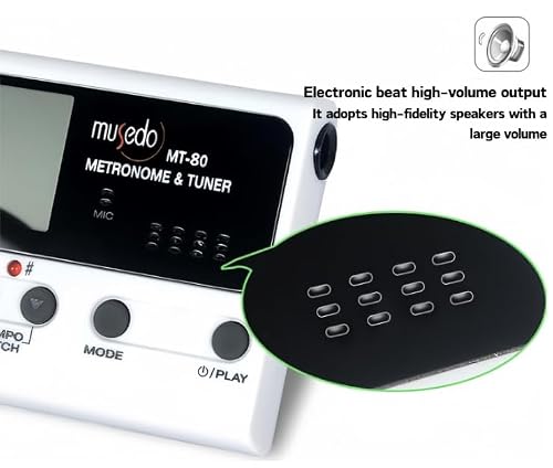 3-in-1 Digital Metronome, Tuner & Tone Generator for Guitar, Bass, Violin & Ukulele. 0.1Hz Precision, 5 Modes, Rechargeable, 30-280 BPM Beat Range. Professional Musician\'s Tool.