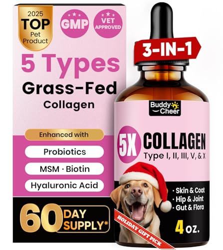 35% off - Premium Collagen for Dogs & Cats &ndash; 5 Types of Grass-Fed Collagen (I, II, III, V & X), Fast Allergy...