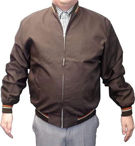Image of Mazeys Mens Retro Monkey Jackets BROWN 2XL
