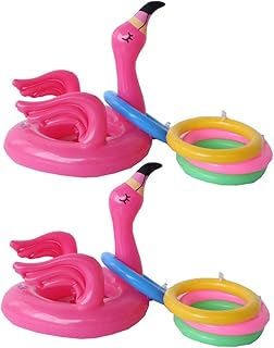 BESPORTBLE 2 Conjuntos De Jogo De Arremesso De Virola Flamingo Suprimentos De Jogo De Anel Brinquedos De Jogo Ao Ar Livre Para Crianças Brinquedos Para Crianças Brinquedos De Jogo De