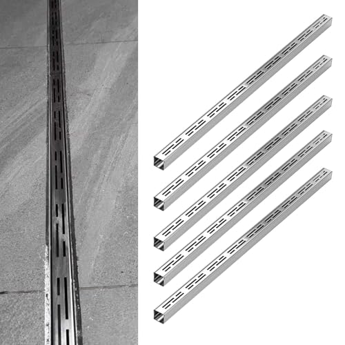 Robustes Edelstahl-Grabenentwässerungsset – Schmalkanal-Kanalisationsbodenabläufe, Wasserumleitungs-Entwässerungskanal für Auffahrten mit Gitter (5 Stück 3,5 x 3 cm) – & effiziente Entwässer Robustes Edelstahl-Grabenentwässerungsset – Schmalkanal-Kanalisationsbodenabläufe, Wasserumleitungs-Entwässerungskanal für Auffahrten mit Gitter (5 Stück 3,5 x 3 cm) – & effiziente Entwässer