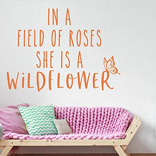 Gadgets Wrap Vinyl She is A Wildflower in A Field of Roses Wall Decals Quotes Wall Sticker