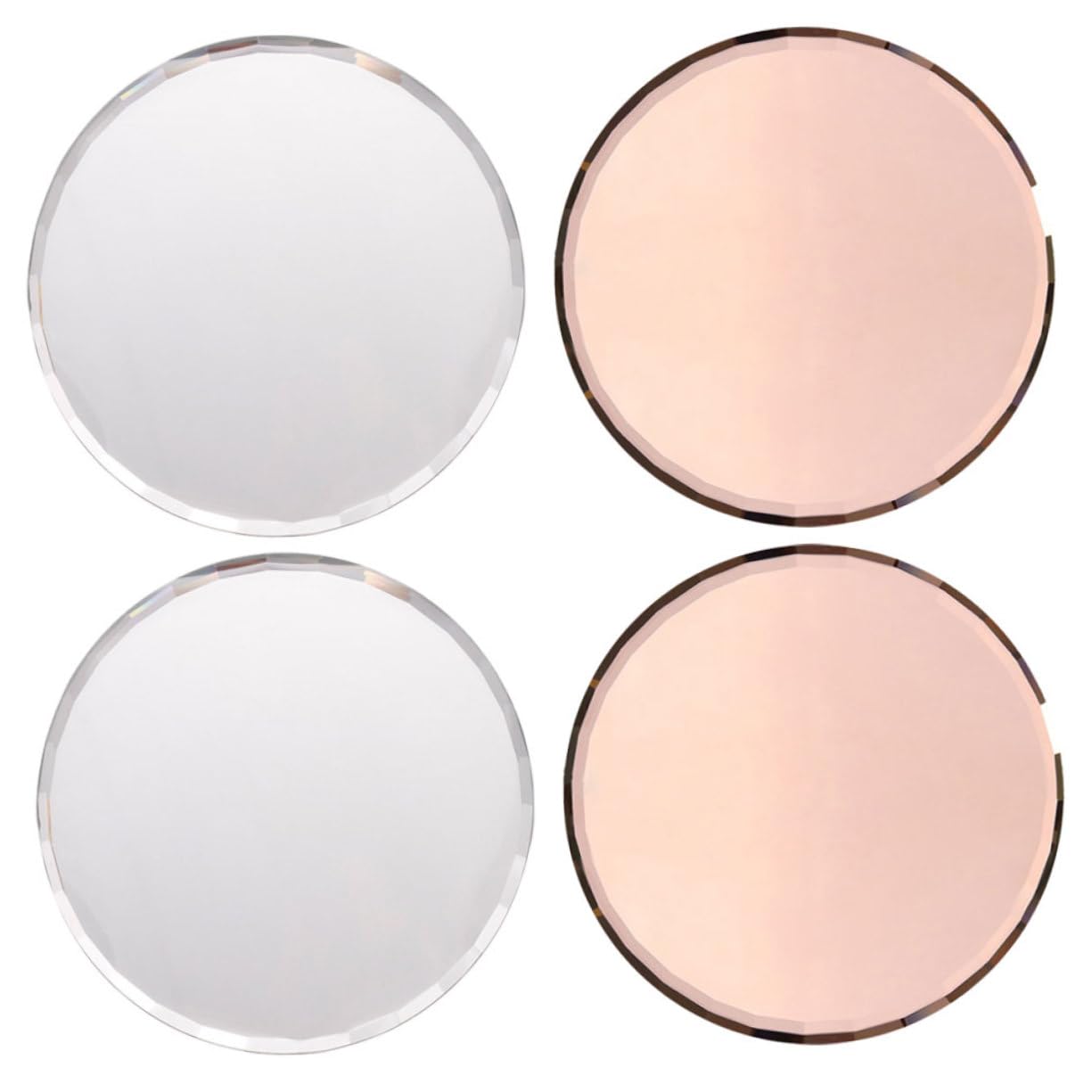 Gogogmee 4pcs Nail Palette Nail Holder for Painting Nails Makeup Tray Make up Palette Press on Nail Stand Makeup Mixing Nail Mixing Plate Mixing Color Board Nail Polish Palette Glass