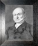 John Quincy Adams Photograph in a Rustic Oak Frame - Historical Artwork from 1898 - (8.5' x 11') - Gloss