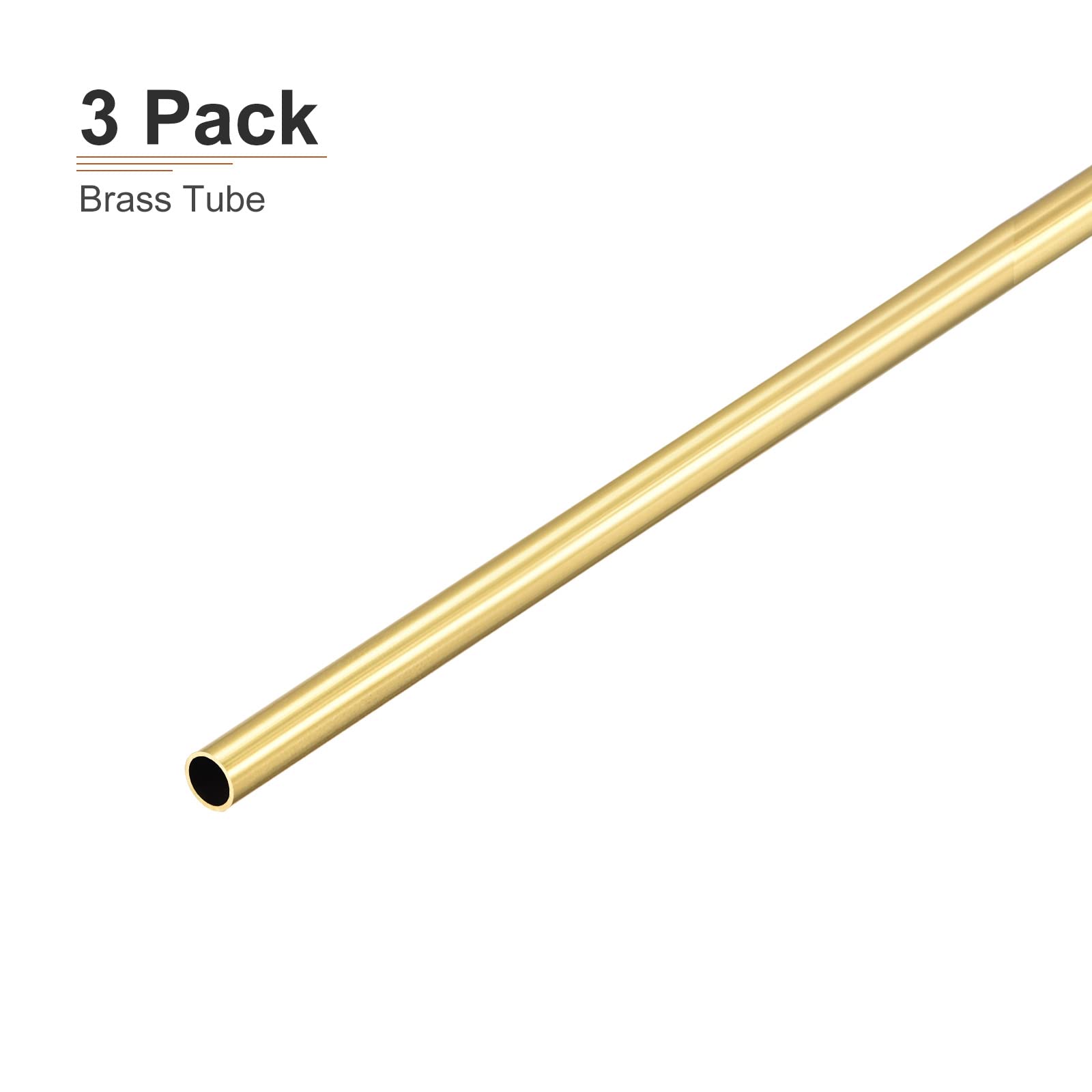 Tubo Redondo De Latón 300x6x0.5mm – 3 Varillas Huecas Sin Soldadura Para Bricolaje Y Maquinaria