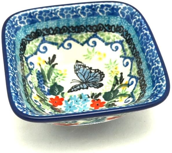 Polish Pottery Dish - Deep Square Food Prep - Unikat Signature U4600