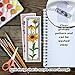 ORIGACH 6 Pcs Flower Cross Stitch Bookmark Kit for Beginner with Backing Felt Floss Instruction Sunflowers Tulip DIY Stamped Embroidery Bookmark Kit for Starter Adults Book Lovers