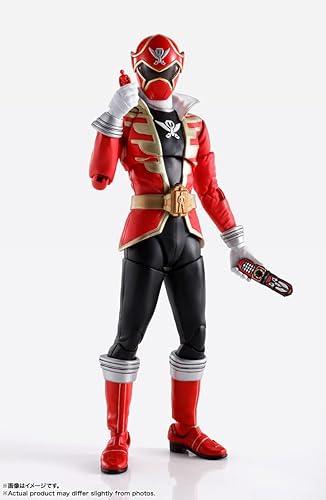 Miniatura 3 de BANDAI NAMCO Entertainment S.H. Figuarts (Shinkocchou Seihou) Pirata Sentai Gokai Rojo, Aprox. 5.7 pulgadas (5.709 in), PVC y ABS Figura de acción