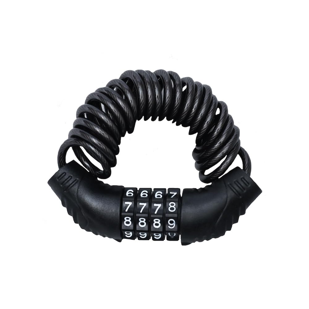 BISCOM (AL-2) Spiral Cable Lock | 4-Digit Combination Code | 1.5m Length | Durable & Portable Bicycle Security Lock (B0D29FY16N) Amazon Price History, Amazon Price Tracker