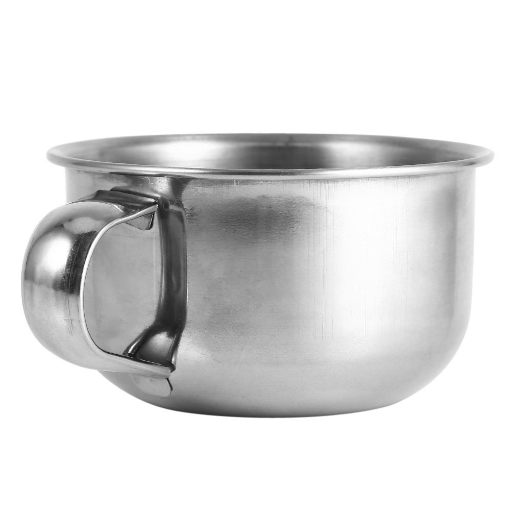 Tbest Bol Raser, Acier Inoxydable, Chic, Rasage Traditionnel, Réutilisable, Durable, 8.7 cm