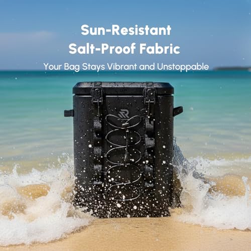 Image of Premium Zipperless Magnetic Kayak Cooler Backpack | 48 Hours Insulated Leakproof Soft Cooler with One-Hand Lid, TPU Cooler for Camping Boating Beach Water Sports