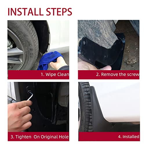 Image of Mud Flaps Kit for 2021 2022 Volkswagen VW ID.6 ID6X ID6 Mud Flap Splash Guard Accessories Front and Rear 4pcs Set