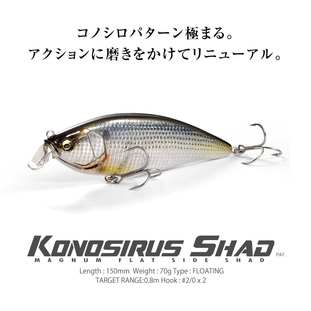 Megabass KONOSIRUS SHAD(F) PM Bayside Green PB
