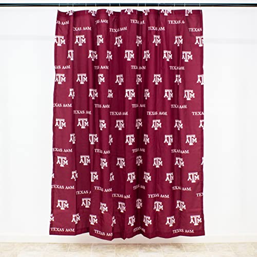 Image of College Covers Everything Comfy Texas A&M Aggies Bright and Colorful Shower Curtain Cover