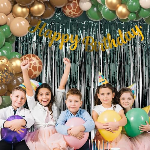 JEBUTU Party Streamers Decorations Fringe Backdrop Party Tinsel Foil Curtain Glitter Backdrop - Image 5