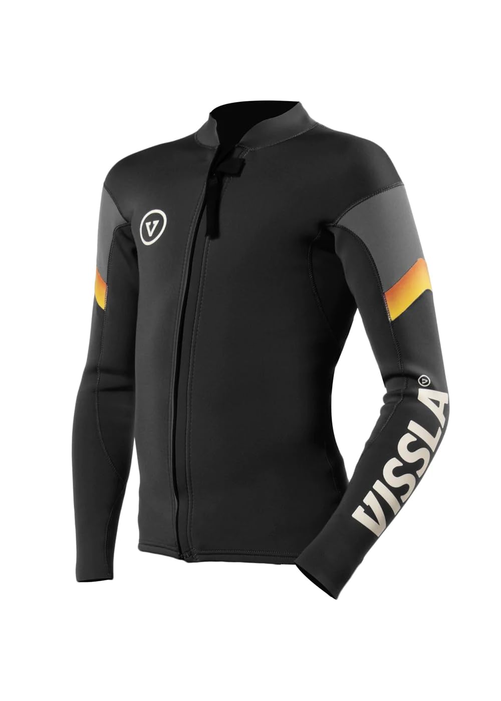 7 Seas Boys Raditude 2mm Front Zip Wetsuit Jacket Gunmetal 6