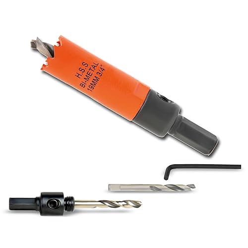 Miniatura 35 de Sierra de agujero de 3 pulgadas con eje para metal, madera y plástico, cortador de agujero bimetálico de 76 mm para diferentes proyectos con borde