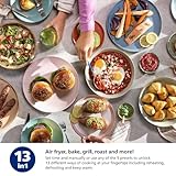 Philips 2000 Series Airfryer - 4.4 qt (4.2 l) Pan, 13 Cooking Functions, RapidAir Technology, Healthy Cooking with 90% Less Fat, Efficient & Fast (NA220/00), 9.8 pounds weight