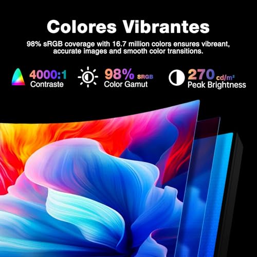 Image of Great voell 24 Inch Curved Gaming Monitor, 180Hz FHD 1080P Computer Monitor, 3000R Curved, FreeSync, Support DP /HDMI /USB Ports, 98% sRGB, 4000:1 Contrast Ratio for Home Office & Gaming-Wall Mountable