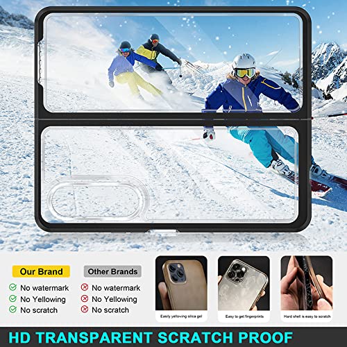 Coque arrière rigide transparente pour Samsung Z Fold 4 en voyage