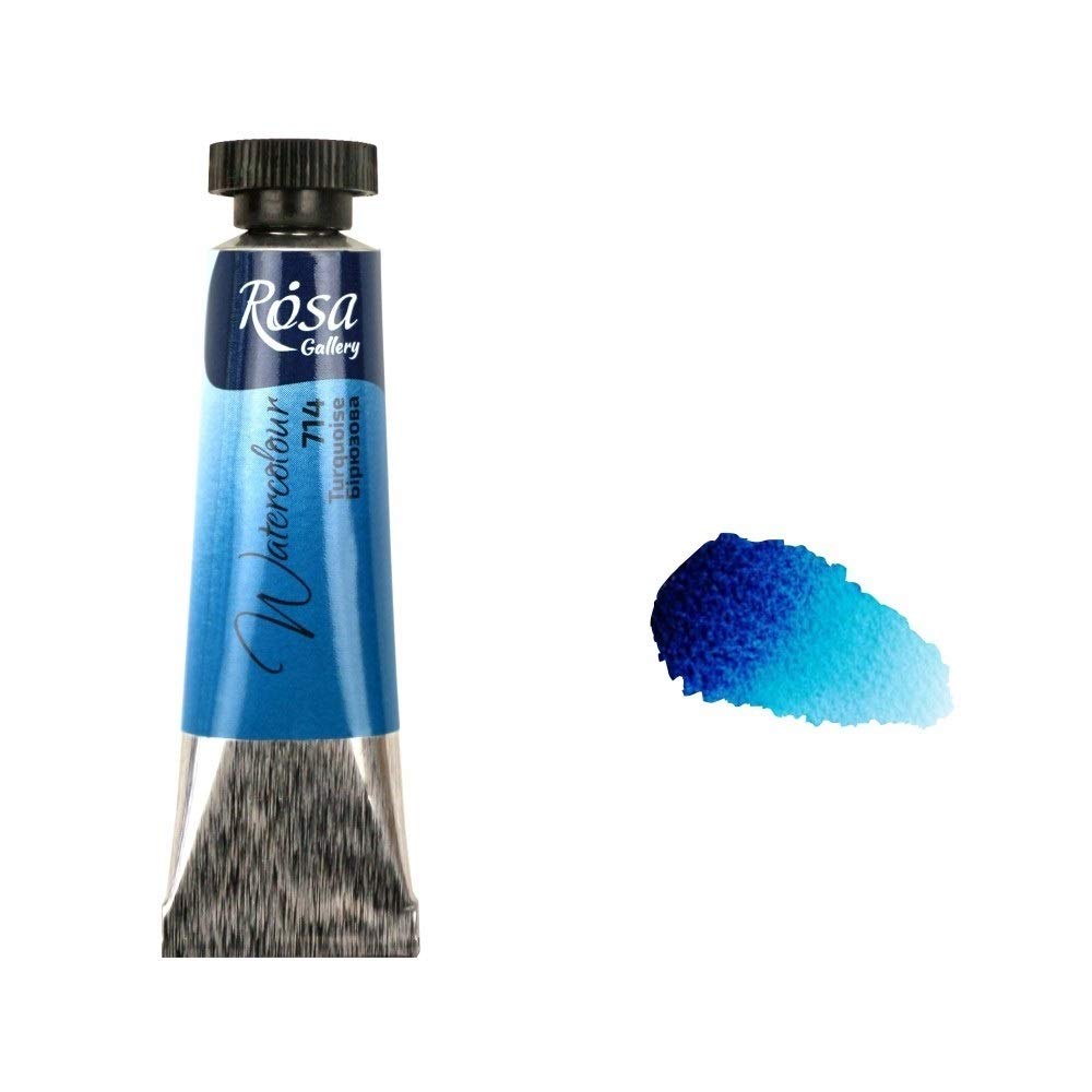 Gallery Turquoise Professional Watercolour Paint, 10Ml Tubes, Artist Quality (Turquoise)