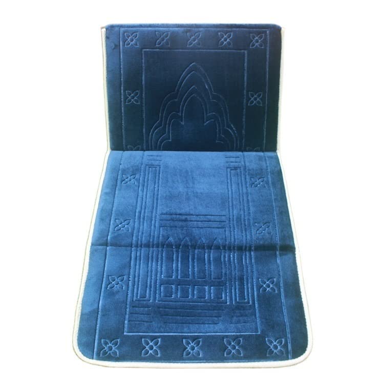 Tapis de prière avec dossier, tapis de prière de voyage pliable, tapis de prière islamique, tapis de prière de luxe pour le Ramadan ou l'Aïd