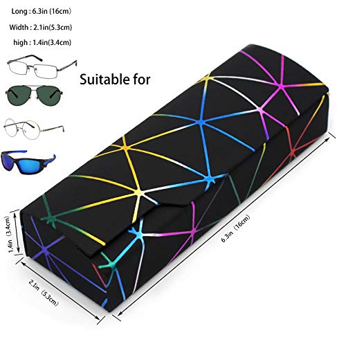 Image of Abwuulq- lattice dazzling glasses case,Portable protective case for glasses,Fashion glasses rigid cover,unisex