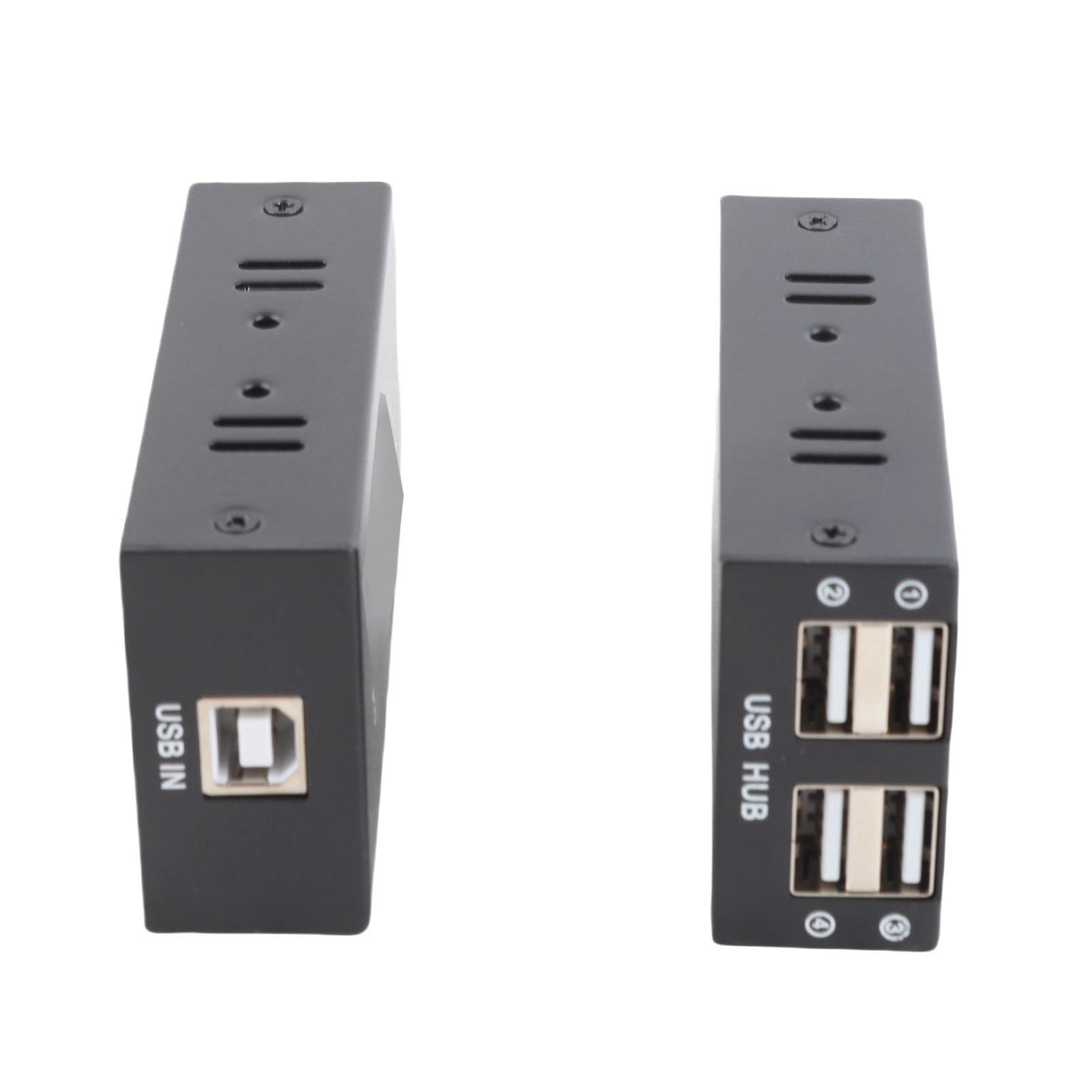 Kit Adaptateur d'extension USB 2.0 vers RJ45, rallonge de câble Ethernet avec Piste panoramique, portée de 200 m, Transmission d'alimentation POC pour Une Utilisation en Bureau de