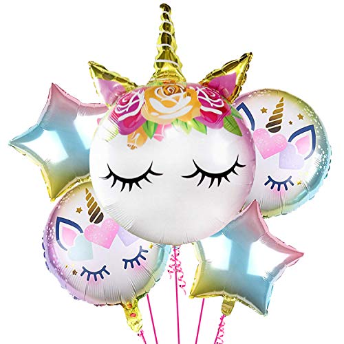 Image of Party Propz Unicorn balloons Combo 5Pcs for unicorn theme party decorations /unicorn theme party supplies