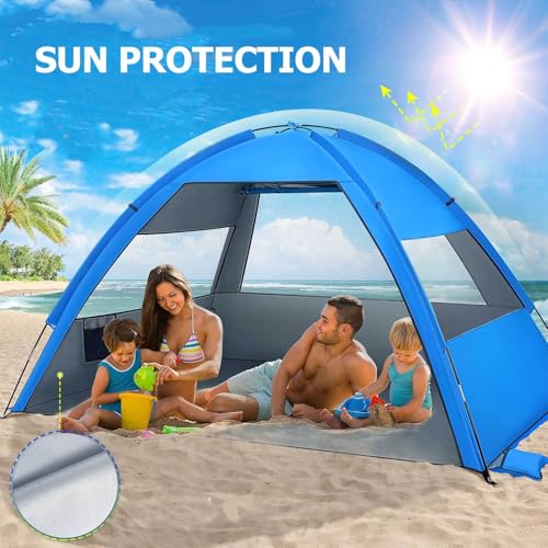 Carpa de playa grande plegable Mobestech para 3-4 personas miniatura 2