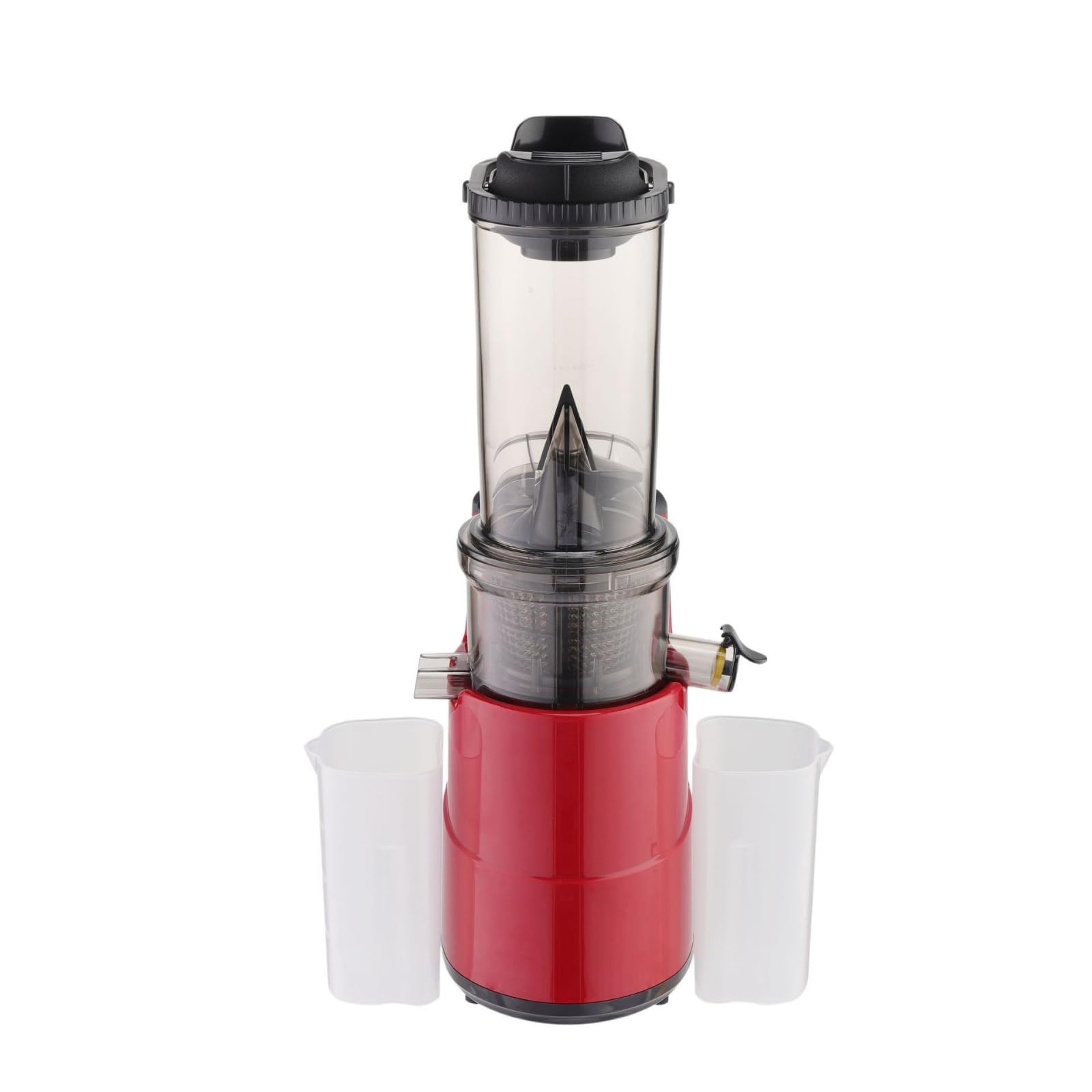 Estrattore di Succo Elettrico Estrattore Spremiagrumi Centrifuga Macchina per Succhi a Bassa Velocità con Tubo 80mm E Contenitore 1000ml per, Rosso, style to 2
