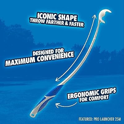 Chuckit! Fetch & Fold 25M Dog Ball Launcher, 25 Length, Includes Medium Ball (2.5) For Dogs 20-60 Pounds