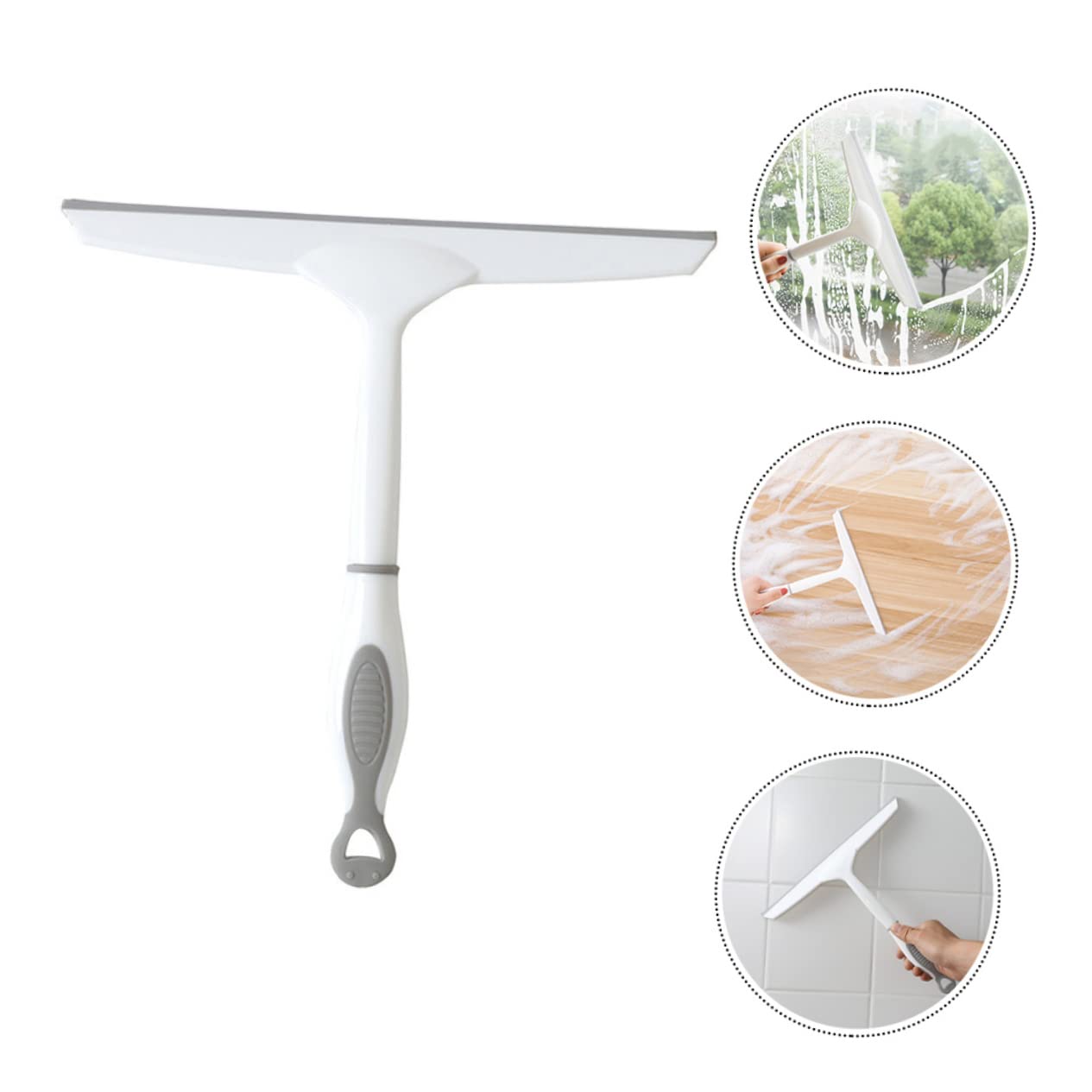 Healeved 2piezas Limpiador De Ventanas Multifuncional Herramienta De Limpieza De Cristales y Mamparas Rasqueta para Vidrios Esponja y Spray para Baños Cocinas y Coches
