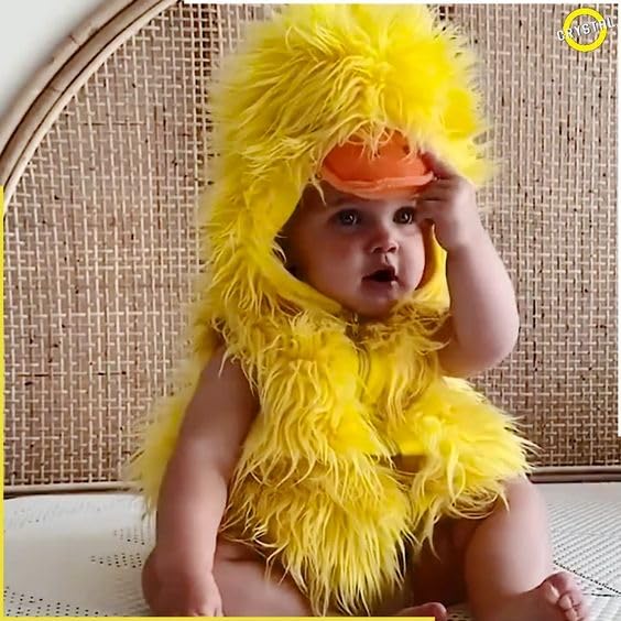 Disfraz Infantil de Pato Peludo para Bebés miniatura 4