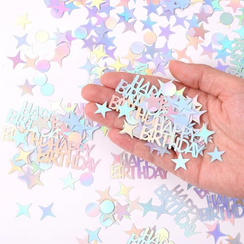 Happy Birthdays Confetti for Table Colorful Table Confetti Birthday Birthday Tables Decorations for Anniversary Party Decorations DIY Crafts Disco Themed Events