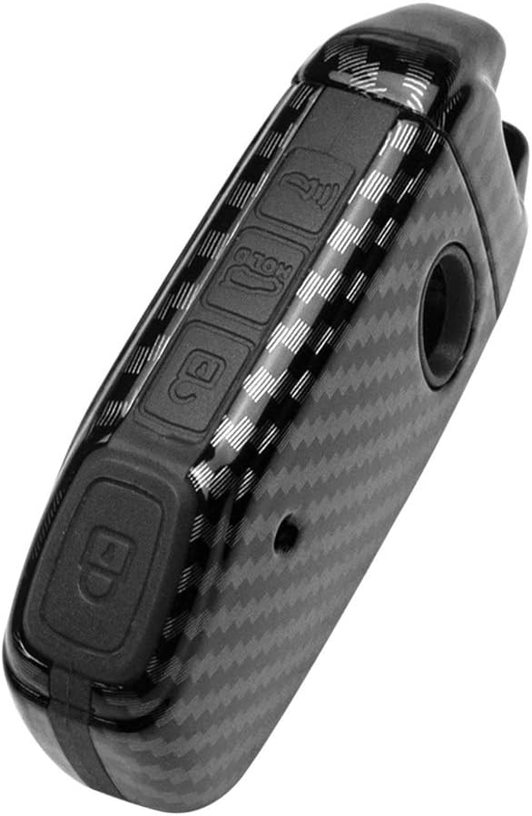 Smart Key Fob Case for KIA CEED CERATO Forte NIRO SELTOS Sorento Soul SPORTAGE Telluride 3 4 Button Keyless Entry Remote Personalized Cover Plastic Carbon Fiber Pattern Black Silicone