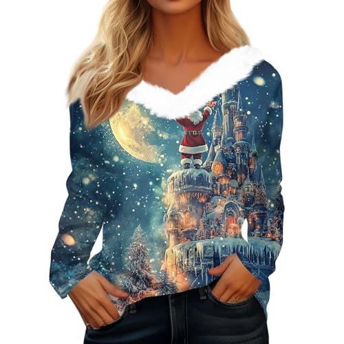 Weihnachtspullover mit Musik Schön Women Weihnachtspulli Damen Rot...