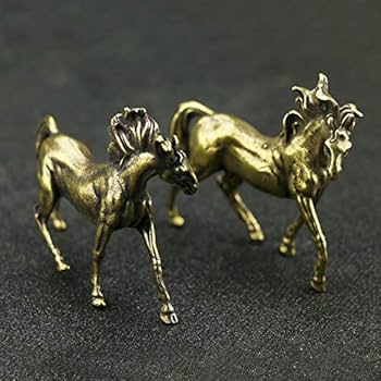 中国　古銅鍍金　馬像　紙鎮　置物　V　R7506 中国 古銅鍍金 馬像 紙鎮 置物 V R7506