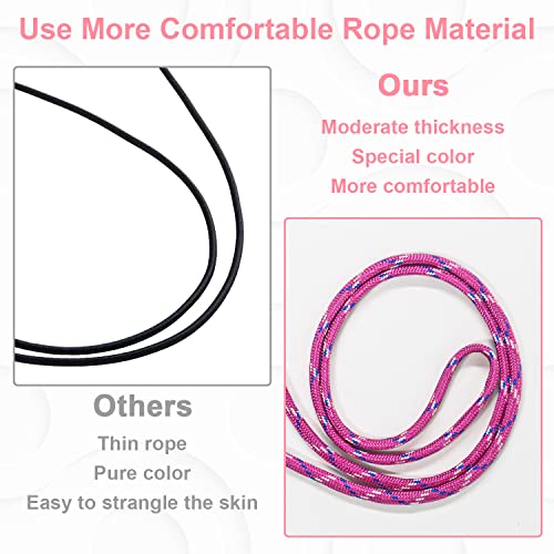 Sonkoloro Lanyards For Id Badges, Adjustable Heavy Duty Braided Lanyards For Women And Men (Pink) #TOP5