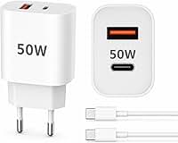Carregador de Parede Super Turbo 50W Bivolt – 2 USB + 1 USB-C, Carregamento Rápido para Celular, Tablet e Outros Dispositivos
