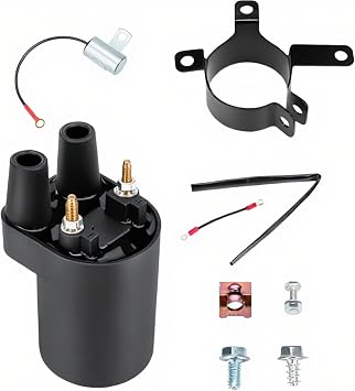 Ignition Coil Set 166-0761 Fits Onan B43 B48 BF CCK NHC P-Series Engines, Replaces 166-0820, 541-0522, Compatible with John Deere 318 420 F910 Lawn Tractors & Skid Steer Loaders