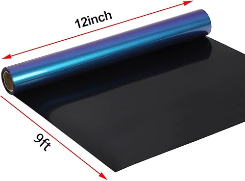 Vista 51 de FUNKAKA Rollos de vinilo de transferencia de calor HTV azul lago, 12 pulgadas x 9 pies, vinilo azul lago brillante para planchar para camisetas