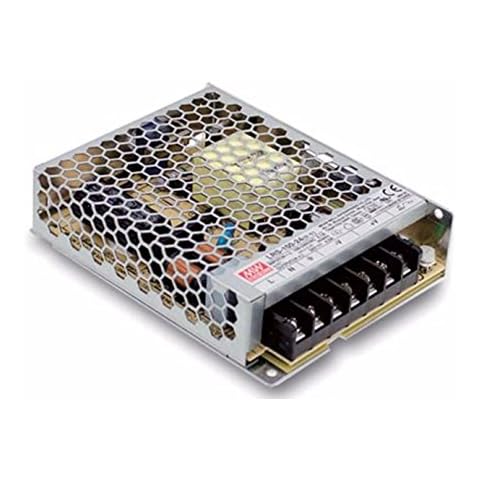 Mean Well LRS-100-24 Switching Power Supply, Single Output, 24V, 4.5A, 108W, 5.08" L x 3.82" W x 1.18" H Cover