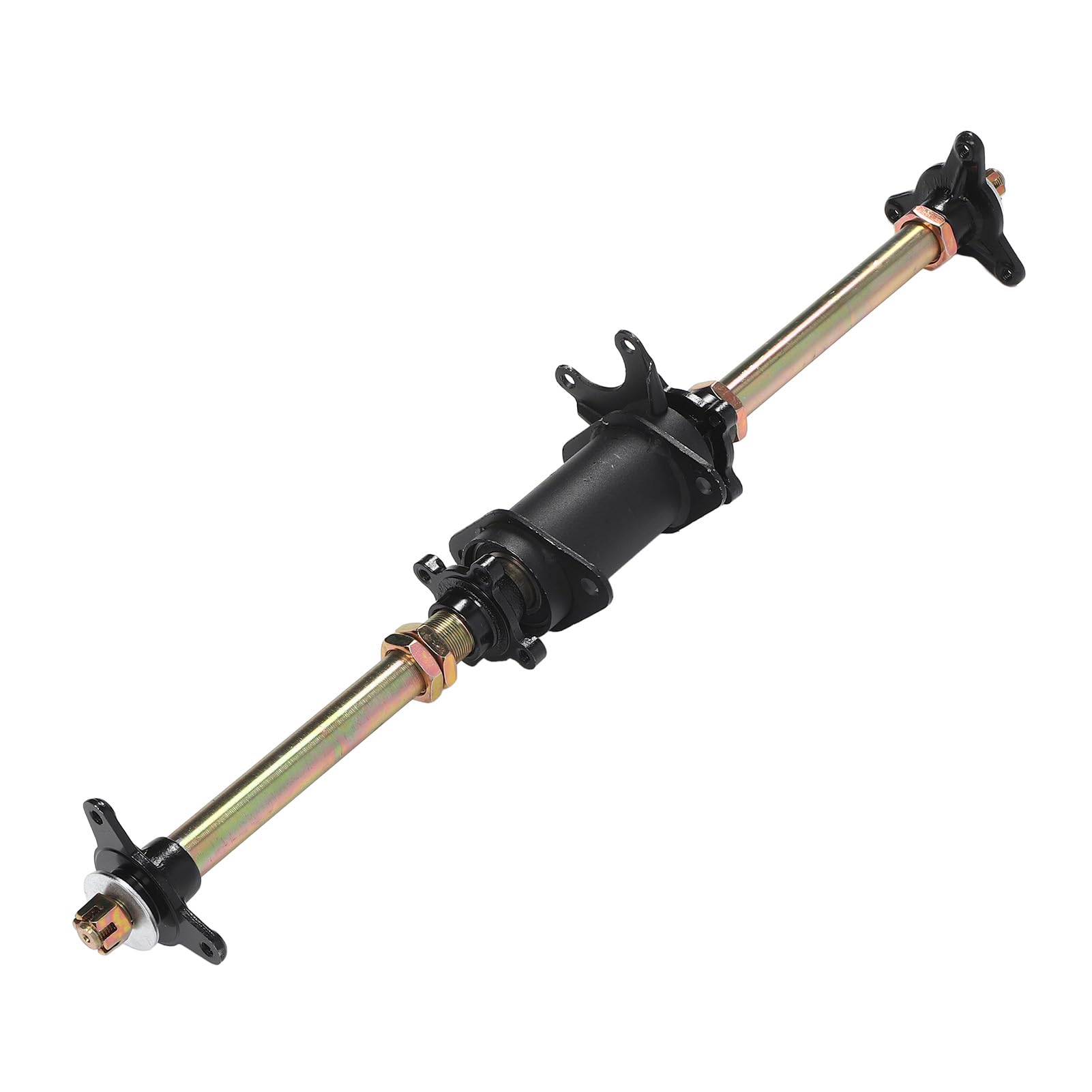Jeffergarden Tylna oś Gokarta Tylna oś Napędowa ze Stopu Stali 25 Mm X 710 Mm ze Wspornikami Montażowymi do ATV Drift Trike Off Road Vehicle Wymiana Upgrade