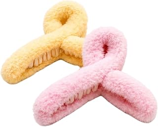 Zenvora Global Fur Bow & Plush Hair Claw Clips for Women, Assorted Butterfly & Fluffy Bow Clips, Strong Hold Hair Accessor... Price In India