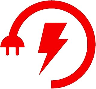 Car Stickers Electric Wire Plugs Decoration Waterproof and Sunscreen PVC(Red,17cm)