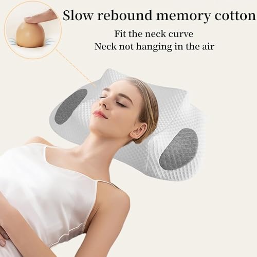 Miniatura 6 de XLXXJYBXZ Neck Pillow, Cervical Pillow for Neck Pain Relief, Ergonomic Memory Foam Pillows, Side Sleeper Pillow Suitable for Back Sleep and Stomach