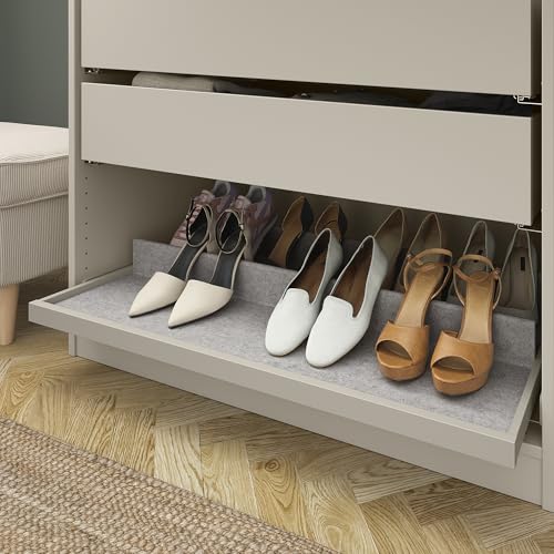 Insert à chaussures sur plateau coulissant KOMPLEMENT gris beige grand format